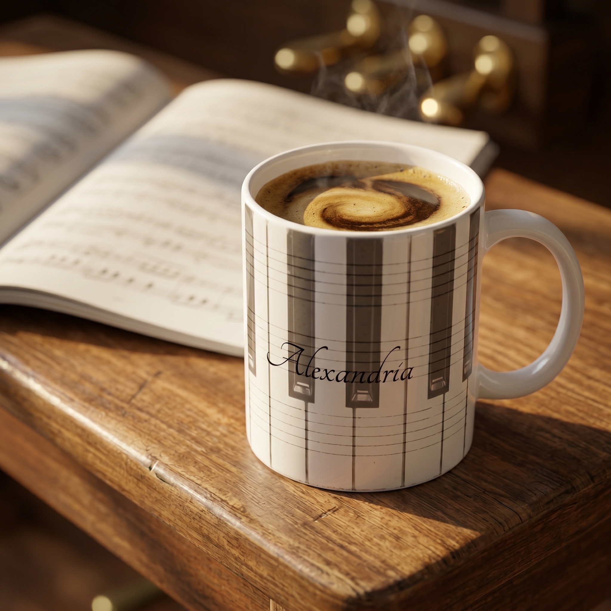 Elegant Grand Piano Keys Mug